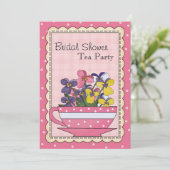 Sweet Vrijgezellenfeest Tea Party Invitation Kaart (Staand voorkant)