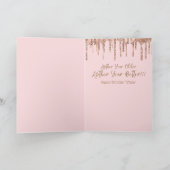 Sweet Vrouw Cartoon Vrouwelijke Glitter Verjaardag Kaart (Binnen)