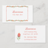 Sweet, Vrouwelijk Roos en Foliage Visitekaartje (Voorkant / Achterkant)