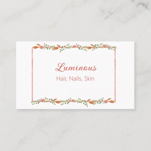 Sweet, Vrouwelijk Roos en Foliage Visitekaartje (Voorkant)