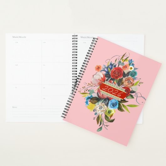 Sweet Watercolor Bouquet Day Planner 2026 (Display)
