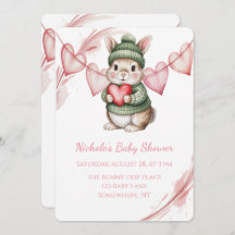 Sweet Watercolor Bunny Baby Shower 