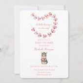 Sweet Watercolor Bunny Baby Shower  Kaart (Voorkant)