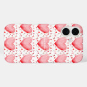 Sweet Watercolor Heart Valentine Phone Case (Achterkant (horizontaal))