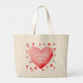 Sweet Watercolor Heart Valentine Tote Bag (Achterkant)