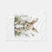Sweet watercolour fairy bunny illustration fleece deken (Voorkant (Horizontaal))