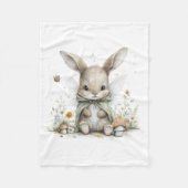 Sweet watercolour fairy bunny illustration fleece deken (Voorkant)