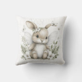 Sweet watercolour fairy bunny illustration kussen (Achterkant)