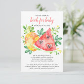 Sweet Watermelon Baby shower Boek voor Baby Kaart (Staand voorkant)