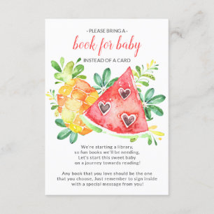 Sweet Watermelon Baby shower Boek voor Baby Kaart