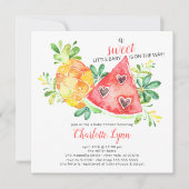 Sweet Watermelon Baby shower Invitation Kaart (Voorkant)
