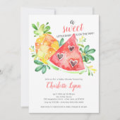 Sweet Watermelon Baby shower Invitation Kaart (Voorkant)