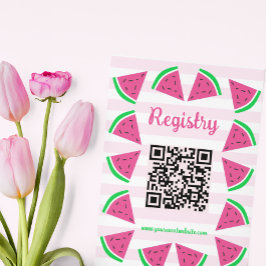 Sweet Watermelon Baby shower Registry Informatiekaartje
