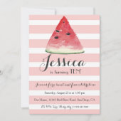 Sweet Watermelon Birthday Uitnodiging voor meisjes (Voorkant)