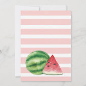 Sweet Watermelon Birthday Uitnodiging voor meisjes (Achterkant)
