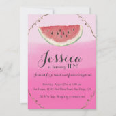 Sweet Watermelon Birthday Uitnodiging voor meisjes (Voorkant)