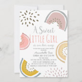 Sweet Watermelon Boho Baby shower Kaart (Voorkant)