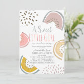 Sweet Watermelon Boho Baby shower Kaart (Staand voorkant)