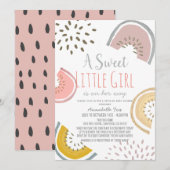 Sweet Watermelon Boho Drive-by Baby shower Kaart (Voorkant / Achterkant)