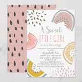 Sweet Watermelon Boho Virtual Baby shower Kaart (Voorkant / Achterkant)