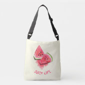 Sweet Watermelon Crossbody of Canvas tas Aangepast (Voorkant)