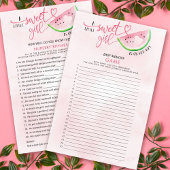 Sweet Watermelon dubbelzijdig Baby shower spelletj