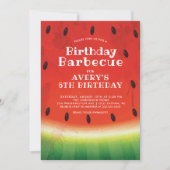 Sweet Watermelon FOTO Verjaardag Uitnodiging (Voorkant)