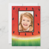 Sweet Watermelon FOTO Verjaardag Uitnodiging (Achterkant)