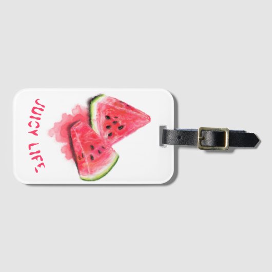Sweet Watermelon Funny Bagagelabel - Aangepaste te (Voorkant (horizontaal))