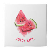 Sweet Watermelon Funny Keramische Tegel - Aangepas Tegeltje (Voorkant)