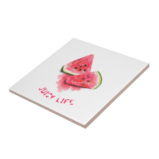 Sweet Watermelon Funny Keramische Tegel - Aangepas Tegeltje (Zijkant)
