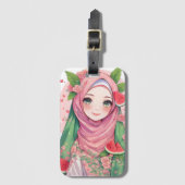 Sweet Watermelon Girl – Cute Anime iPhone 15 Case Bagagelabel (Voorkant (verticaal))