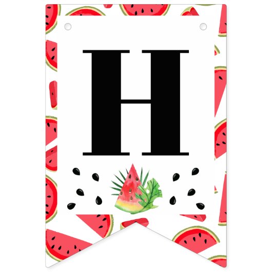 Sweet Watermelon Happy Birthday 3 Vlaggetjes (Tweede vlag)