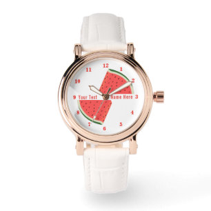 Sweet Watermelon Horloge met aangepaste tekst