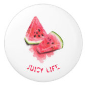 Sweet Watermelon Keramische Knop - Aangepaste teks (Voorkant)