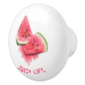 Sweet Watermelon Keramische Knop - Aangepaste teks (Rechts)