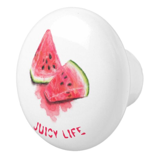 Sweet Watermelon Keramische Knop - Aangepaste teks (Rechts)