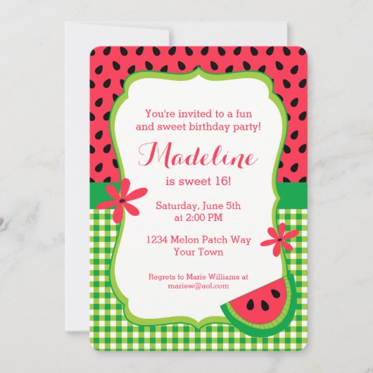Sweet Watermelon Pset Kaart (Voorkant)