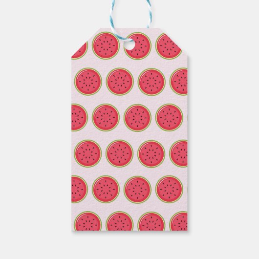 Sweet Watermelon Ribbon Summer Invitation Cadeaulabel (Achterkant)
