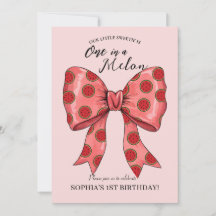Sweet Watermelon Ribbon Summer Invitation