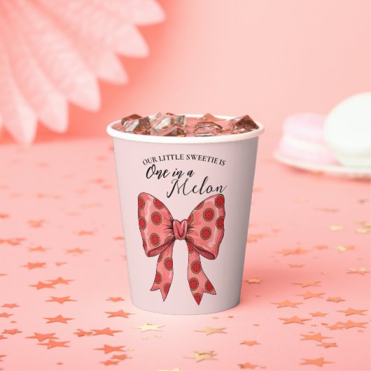 Sweet Watermelon Ribbon Summer Papieren Bekers (Insitu)
