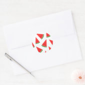 Sweet Watermelon Slice Pattern Ronde Sticker (Envelop)