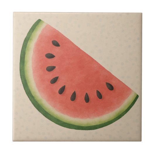 Sweet Watermelon Slice – Zomerfruit Keramische Teg Tegeltje (Voorkant)
