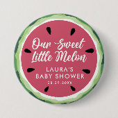 Sweet Watermelon Summer Melon Baby shower Ronde Button 7,6 Cm (Voorkant)