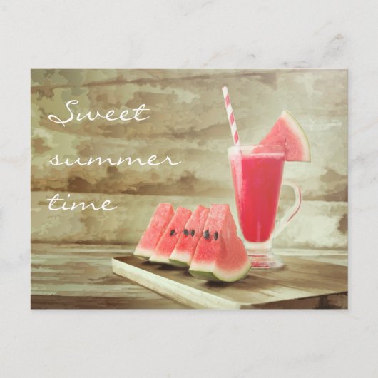 Sweet Watermelon Time - Zomer Briefkaart (Voorkant)
