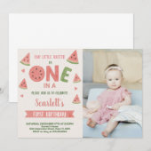 Sweet Watermelon verjaardagsuitnodiging voor kinde Kaart (Voorkant / Achterkant)