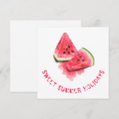 Sweet Watermelon Zomer Vakantie Kaart Aangepaste t (Voorkant / Achterkant)