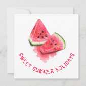 Sweet Watermelon Zomer Vakantie Kaart Aangepaste t (Voorkant)