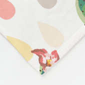 Sweet Waterverf bloeiende cactus Patroon Fleece Deken (Hoek)