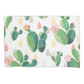 Sweet Waterverf bloeiende cactus Patroon Kussensloop (Voorkant)